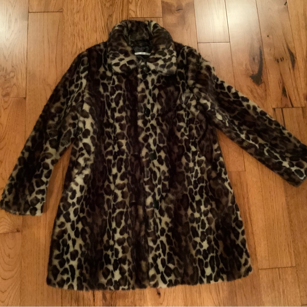 Cost Faux Fur - leopard print - Manoukian size S - New